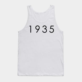 Simple Black / Dark 1935 year Tank Top